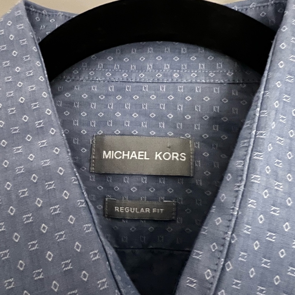Michael Kors Navy Geometric Shirt